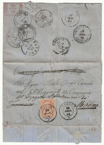 1863 regno italia lettera - 1863,