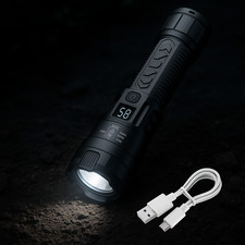 Torcia Led Ricaricabile 500000 Lumen Professionale Alta Potenza Zoomabile