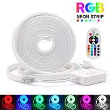 STRISCIA STRIP FLEX LED BOBINA NEON RGB SPINA 220V BIANCA TUBO ESTERNO 1 A 25 M