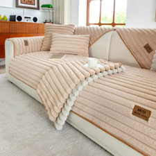 Housse Canapé Peluche Rayé