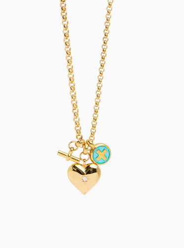 Collana catena rolo ottone - rolo,
