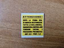 ADESIVO SERBATOIO ANCILLOTTI ANNI '70 AVVERTENZE PRIMA DELL'USO STICKERS DECAL