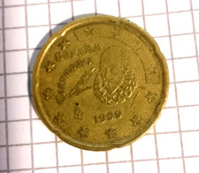 Moneta 20 Cent 1999 Spagna Cervantes. Errore Conio RARA (1)