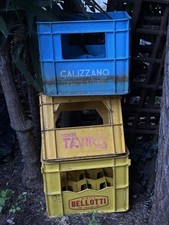 Lotto 3 cassette porta bottiglie vintage bar ristorante