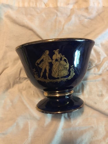 Coppa antica vetro blu con - antica,
