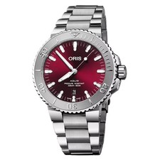 ORIS Aquis Date Relief 01 733 7730 4158-07 8 24 05PEB quadrante rosso ciliegia 43,5 mm
