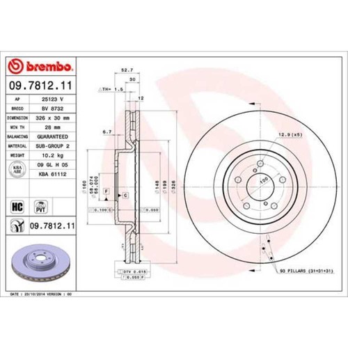Brembo disco freno - brembo, 2x