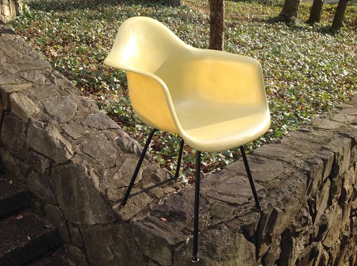 Poltrona vintage eames giallo - poltrona,