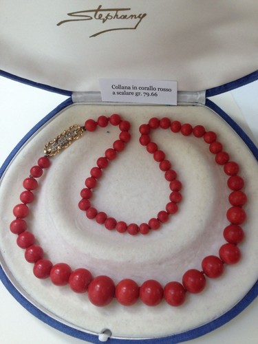 Collana vintage corallo - , rosso