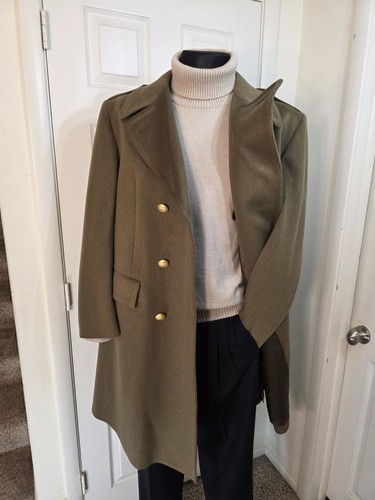70s italian military long - long, coat