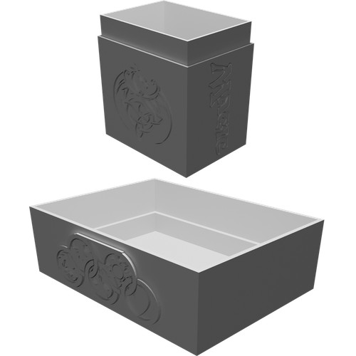 Box porta mazzi mtg dragon - box,