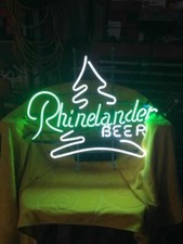 New Rhinelander Beer Pine 20"x16" Neon Light Sign Lamp Bar Wall Decor