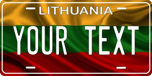 Targa onda bandiera lituania - targa,