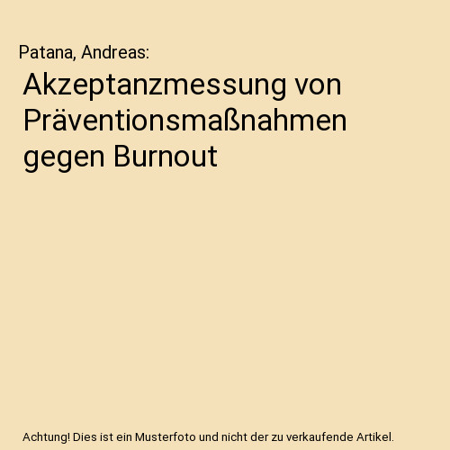 Akzeptanzmessung von