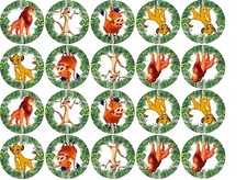 Cialda RE LEONE cupcake 5cm 20pz Decorazione Torta Ostia o Zucchero