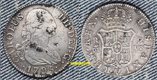 CARLOS IV anno 1795 MF. Bellissimi 2 reali argento MADRID. Peso 5,49 gr. 26 mm.