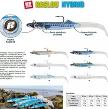 RAGLOU HYBRID  DAL 6,5 AL 14 CM 2 PEZZI SPINNING TRAINA COLORI 3D