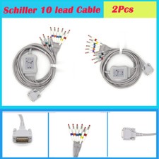 2 pezzi Banana 10 piombo ECG ECG cavo monitor paziente 3M Schiller/BTL/Esaote AHA
