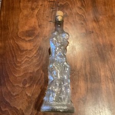 Bottiglia vintage  da collezione vetro  a forma di Tronco Con Bambini