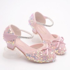 SCARPE DIAMANTE RAGAZZA FESTA MATRIMONIO DAMIGELLA TACCO BASSO MARY JANE SANDALI DA SERA