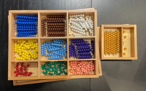Scacchiera montessori perline - montessori,