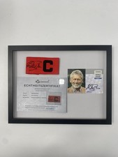 Fascia Capitano Paul Breitner Firmato Im Telaio DFB Gioco Calcio Autografo COA