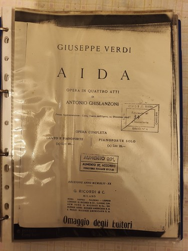 Spartiti musicali aida verdi - spartiti,