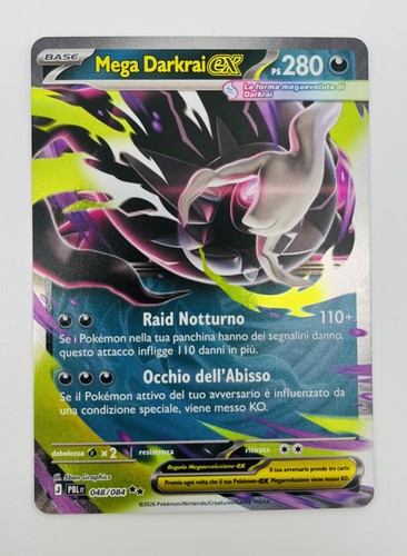Carta pokemon mega darkrai - mega, ex