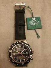 ZENITH MONDIA HI-TENSION CRONOGRAPH N.O.S. mai indossato con fibietta orig.