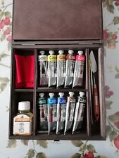 Colori a olio Maimeri valigetta in legno 10 tubetti 60ml pennelli tavolozza set