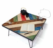 Tavolino Caffè Kandinsky Personalizzabile Legno Pallet Acciaio Gambe Forcina