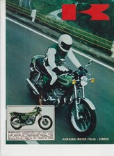 advertising Pubblicità- MOTO KAWASAKI 500 H1D 1973  MAXIMOTO MOTOSPORT EPOCA