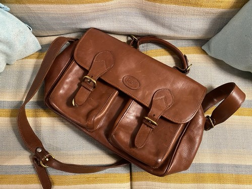 Borsa vintage cuoio - cuoio, italiana