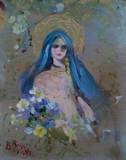 Madonna con velo azzurro -