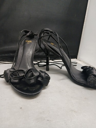 Sandali donna zara neri raso - sandali,