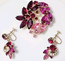 Set orecchini spilla strass