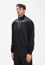 MARCELO BURLON COUNTY OF MILAN Felpe Uomo Nero Felpa con zip Felpa con zip carat