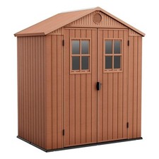 Casetta Da Giardino In Resina 190x122x221H Cm Darwin 6x4 Con 2 Finestre Keter