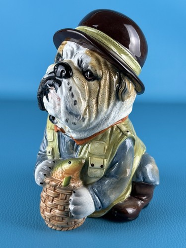 Statua cane pescatore ceramica - cane,