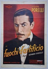 FUOCHI D'ARTIFICIO manifesto 1F 100x70 film Giuseppe Porelli 1938 anni 30 Trenta