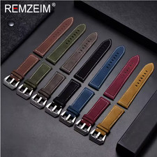 Cinturino Orologio in Vera Pelle Opaco Vintage 18 20 22 24mm | Nero Blu Marrone