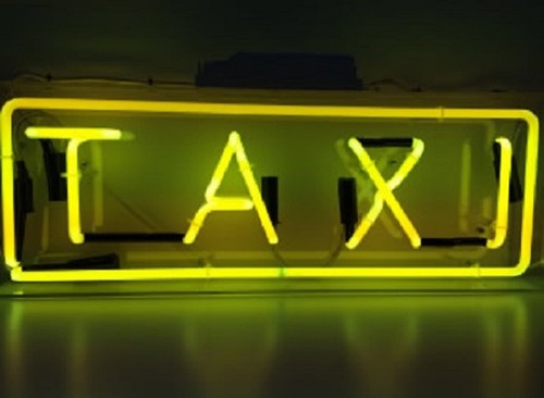 Taxi acrylic neon sign - 20",