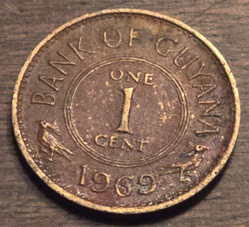 Guyana 1969 centesimo rara - 1969, 1