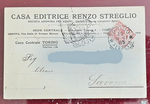 Cartolina casa editrice renzo - cartolina,