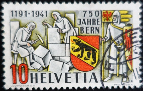 Timbre suisse 370 - de, ville