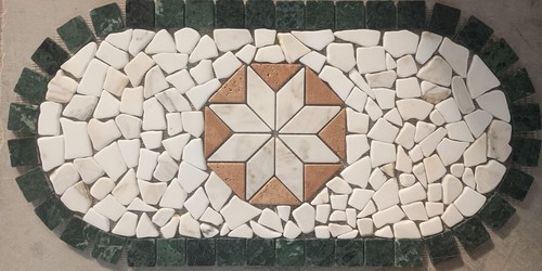 Rosone mosaico anticato - rosone, marmo