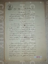 H8722 DOCUMENTO ANTICO 1866