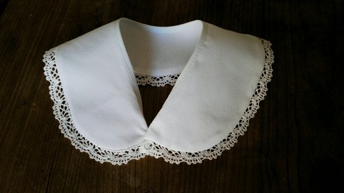 Colletto bianco cotone piquet - colletto,