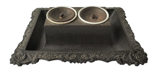 Antique bronze and ceramic - bronze,