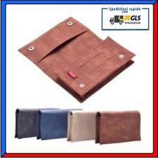 PORTATABACCO ASTUCCIO BORSELLO PORTATILE PER TABACCO CARTINE FILTRI SIGARETTE